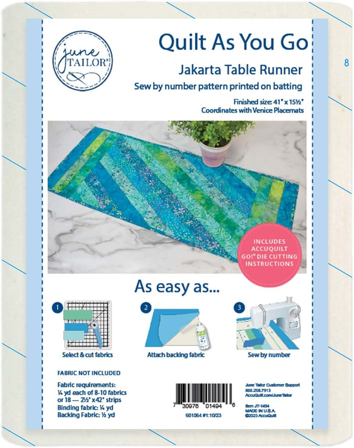 June Tailor Quilt As You Go Tischläufer Jakarta, Natur