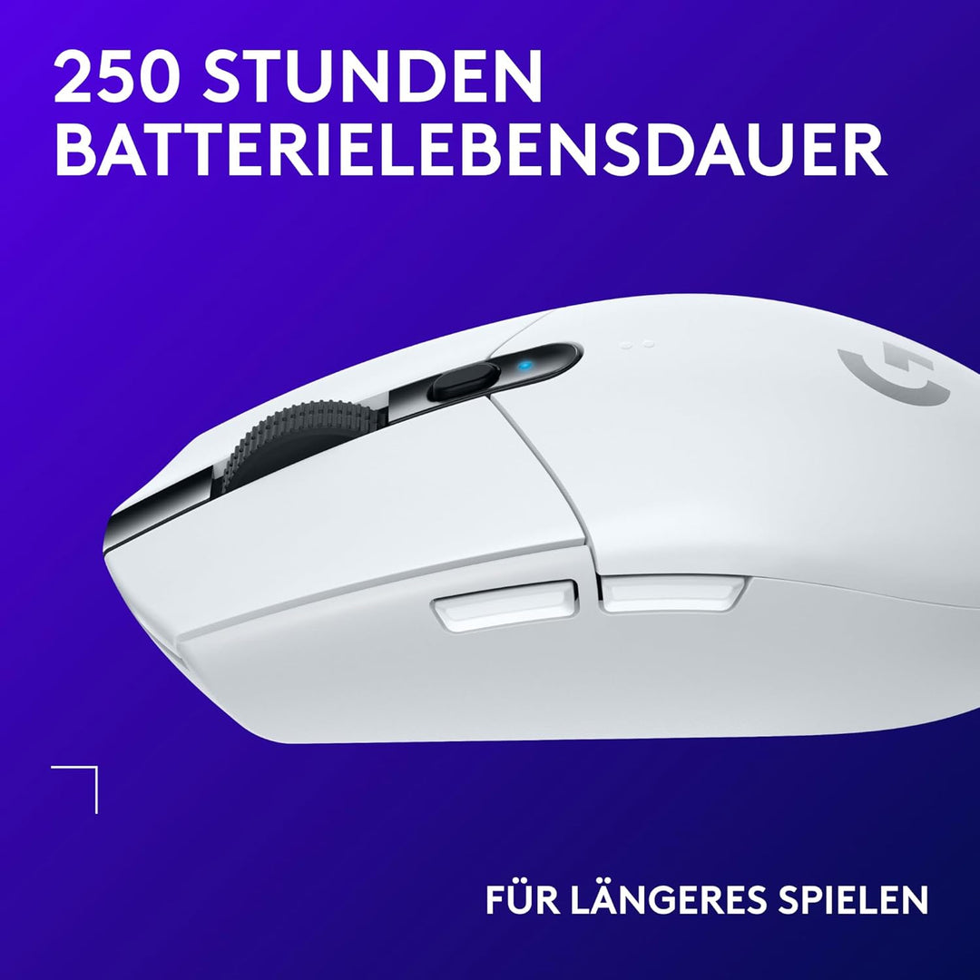 Logitech G305 LIGHTSPEED kabellose Gaming-Maus mit HERO 12K DPI Sensor, Wireless Verbindung, 6 progr