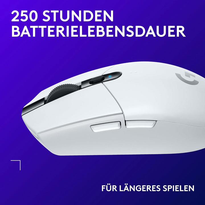 Logitech G305 LIGHTSPEED kabellose Gaming-Maus mit HERO 12K DPI Sensor, Wireless Verbindung, 6 progr