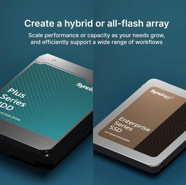 Synology Erweiterbares NAS-Kit mit 5 Schächten, DS1525+ AMD RyzenCPU mit 8 GB Speicher, 2,5 GbE Stan