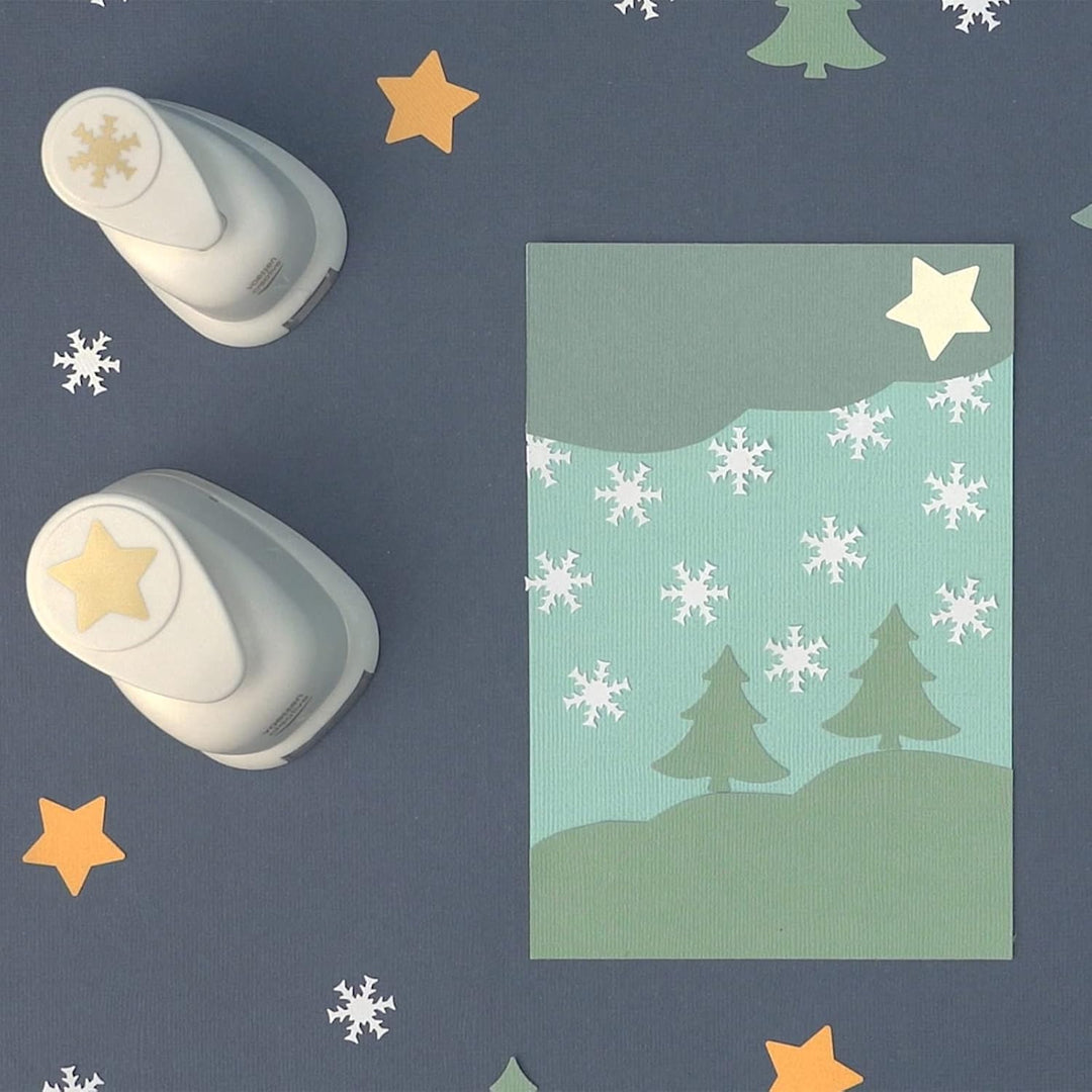 Vaessen Creative Stanzer Set - Motivstanzer - Weihnachten - 3 Stück - Tonpapier und Bastelmaterial b