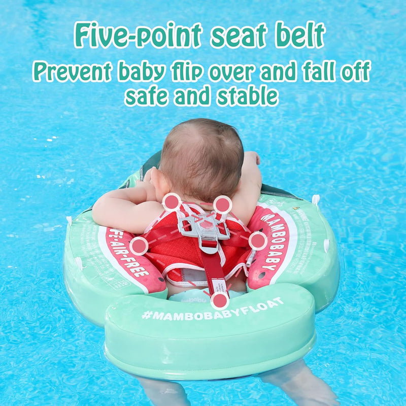 HECCEI Schwimmreifen Baby, Neueste Mambobaby Schwimmring mit Sonnendach Schwanz Weich und Hautfreund