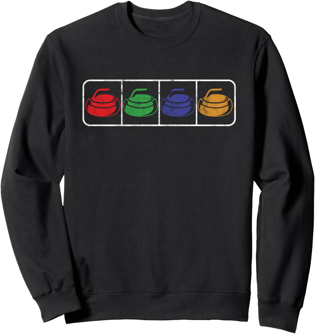 Curlingsteine Curling Spieler Eisstockschiessen Eis Geschenk Sweatshirt