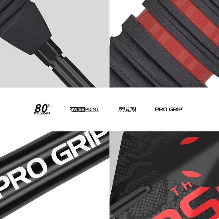 Target Darts Nathan Aspinall Die Asp Schwarz 80% Wolfram Schweizer Punkt Stahlspitze Darts Set 22G,