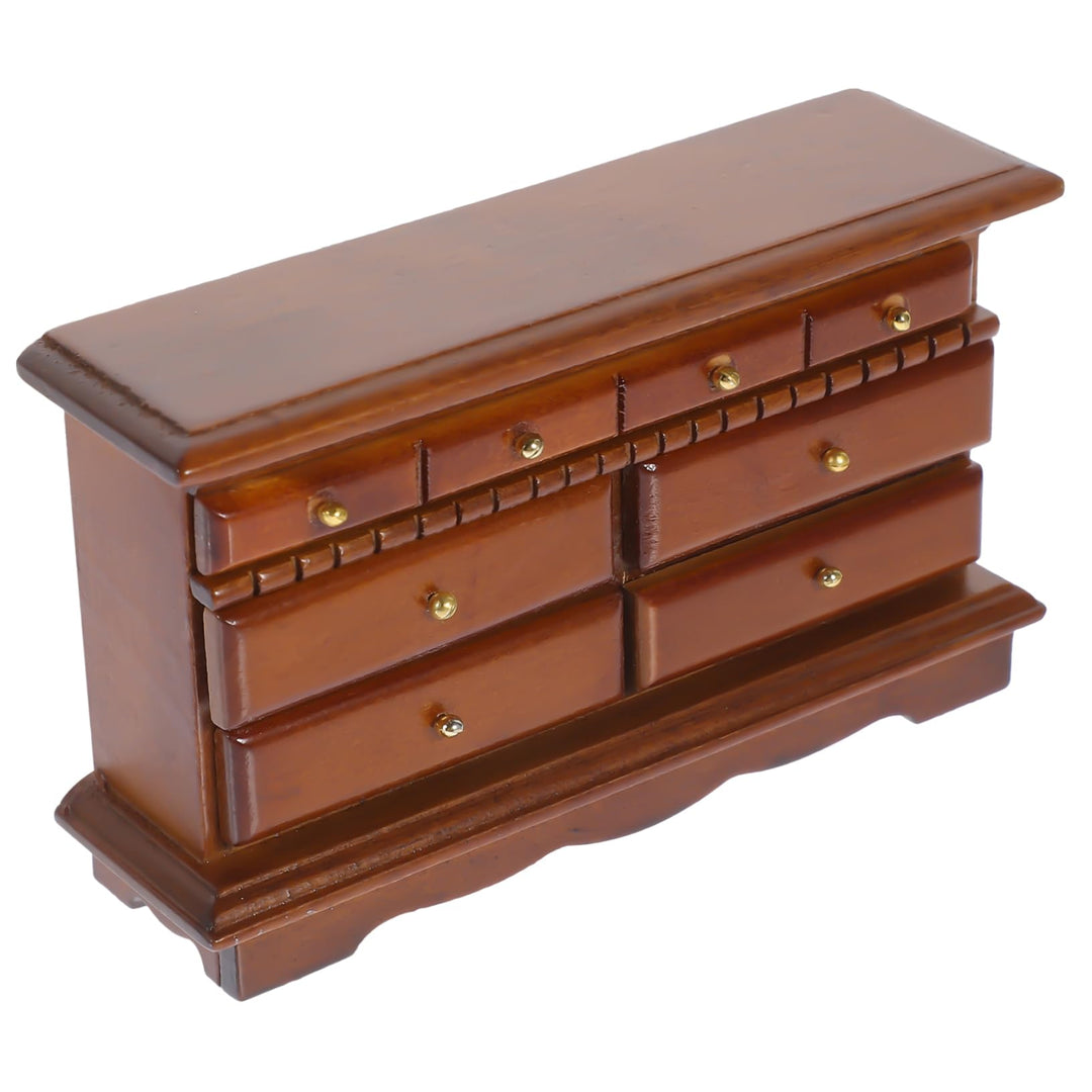 TOYANDONA Mini Möbel Tv-Schrank Holz Puppenhaus Zubehör Kommode Nachttisch 1:12 Massstab DIY Miniatu