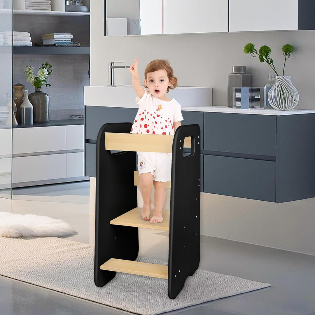 Sichere Baby-Lerntour aus Holz, höhenverstellbare Baby-Beobachtungstour, Beobachtungstour, 3 verstel