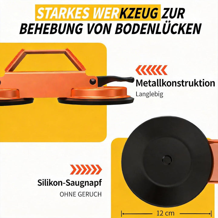 Bodenspalt-Reparaturwerkzeug, Laminat-Verlegewerkzeug, Verbesserter Saugnapf &amp; 6 Klebepads für Lamin