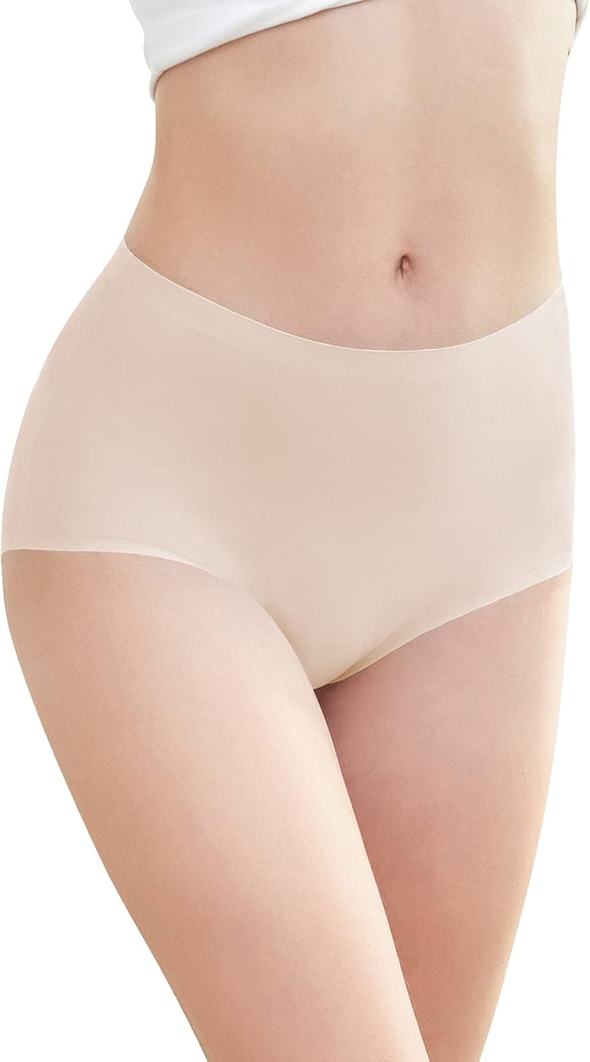 FallSweet No Show Slip mit hoher Taille Unterwäsche für Damen Seamless Panties, 5er Pack, 2schwarz2b
