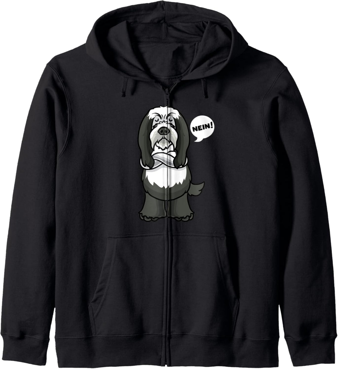 Sturer Bearded Collie Hund lustig Hundefan Kapuzenjacke
