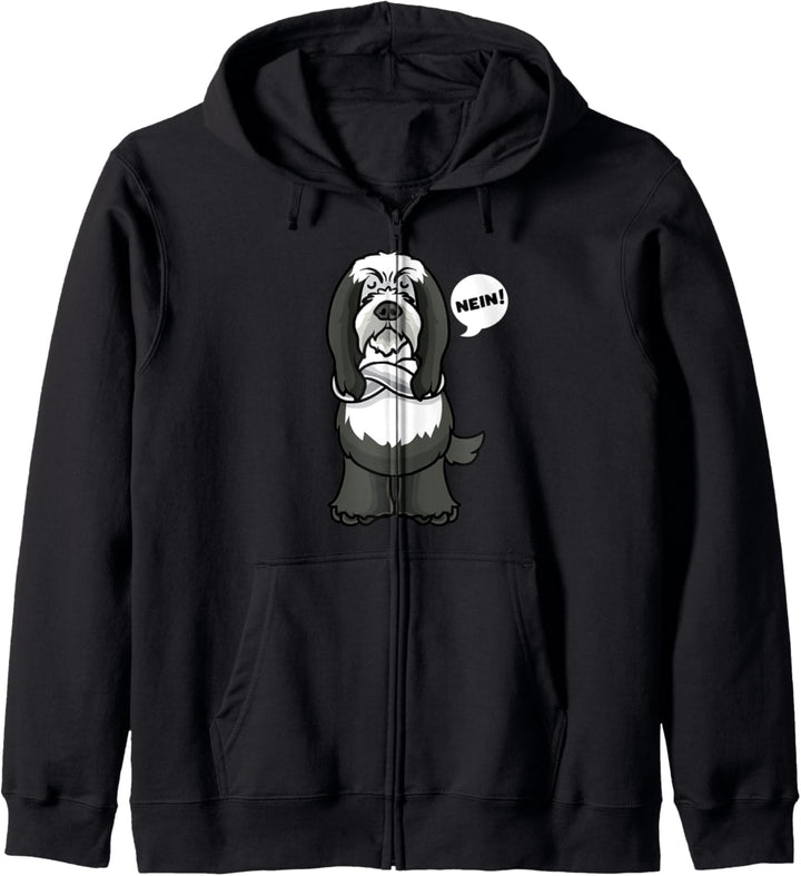 Sturer Bearded Collie Hund lustig Hundefan Kapuzenjacke