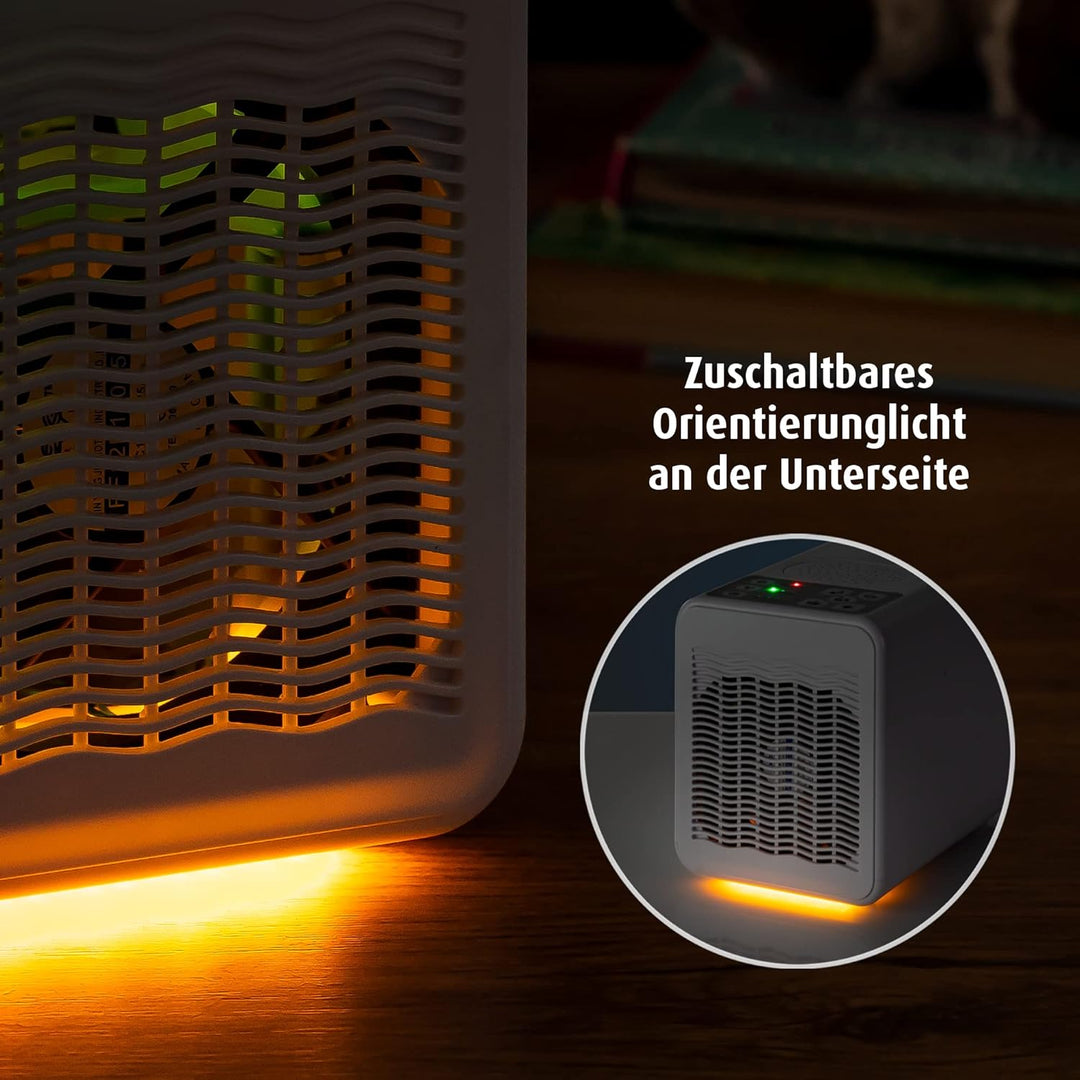 reer 4in1 Air Purifier, Luftreiniger mit HEPA und Aktivkohle Filter mit beruhigendem Nachtlicht, Ste