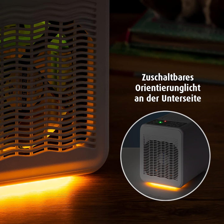 reer 4in1 Air Purifier, Luftreiniger mit HEPA und Aktivkohle Filter mit beruhigendem Nachtlicht, Ste