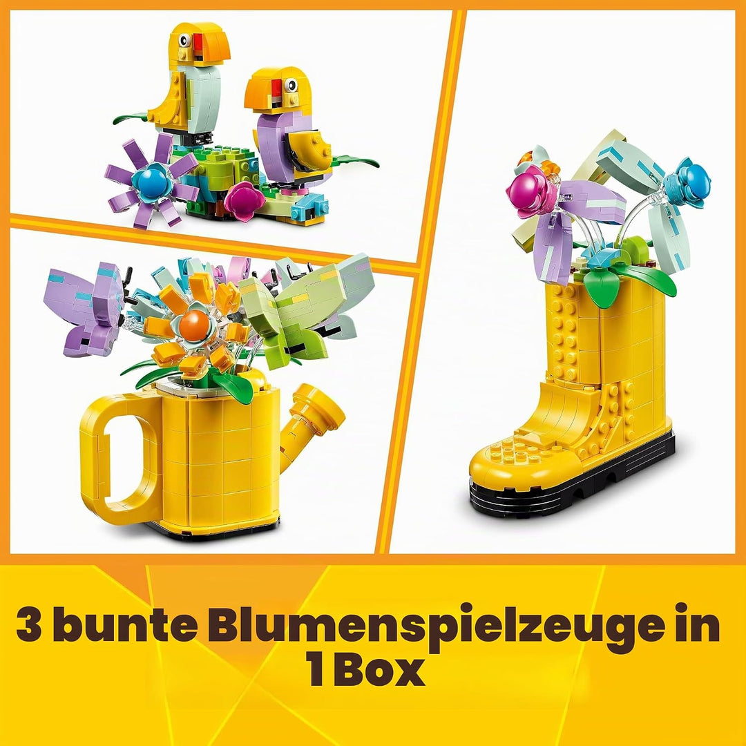 LEGO Creator 3in1 Giesskanne mit Blumen Set, Kinderzimmer-Deko &amp; Creator 3in1 Retro Kamera Spielzeug