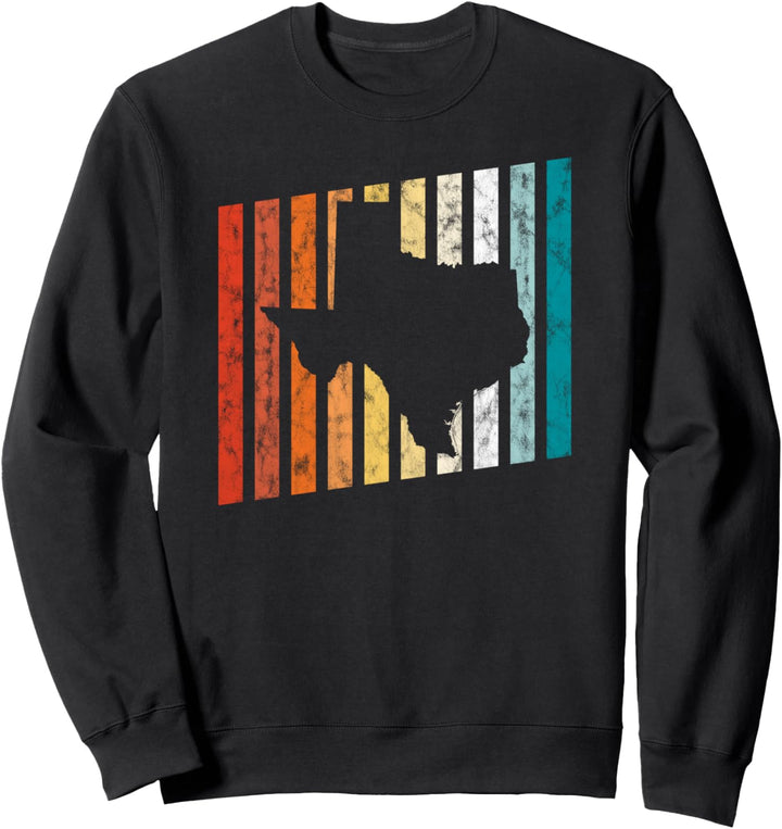 Retro Texas Silhouette Vintage Texan Pride Distressed Sweatshirt