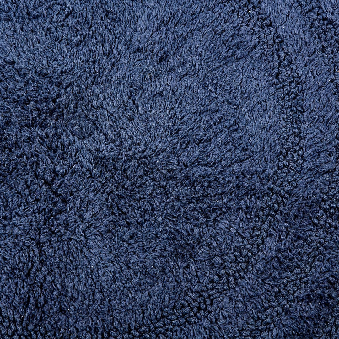 DII Crochet Collection Wende-Badematte, klein, oval, 43 x 61 cm, Französisch Blau. 43 x 61 cm (Oval)