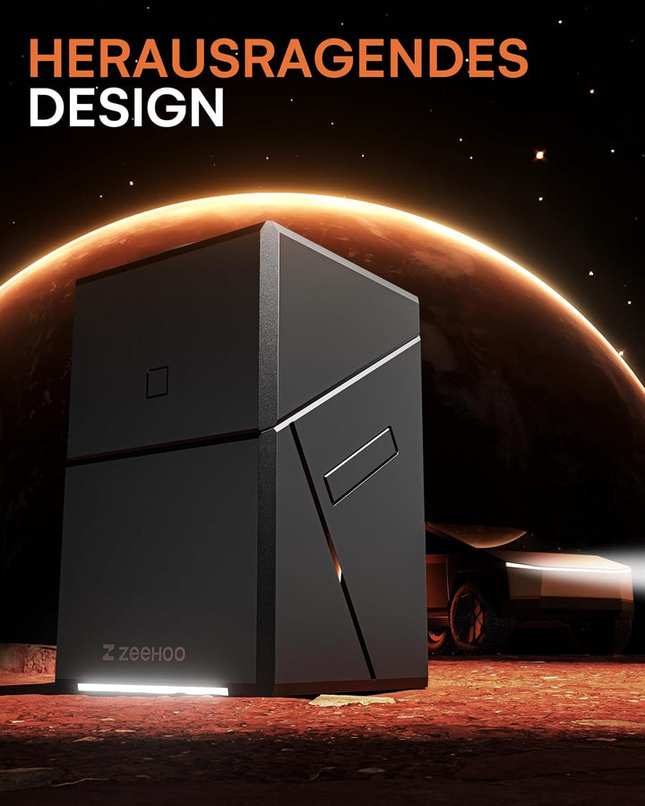 ZEEHOO Wireless Charging Station, CubeTrick-X Qi2 15W Schnellladung, kabellose Ladestation 3 in 1 mi