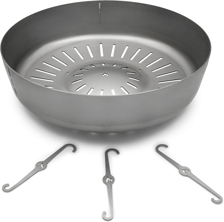Grillrost.com Das Original Feuerbox aus massivem Stahl mit Edelstahl Haken zum Einhängen - passend f