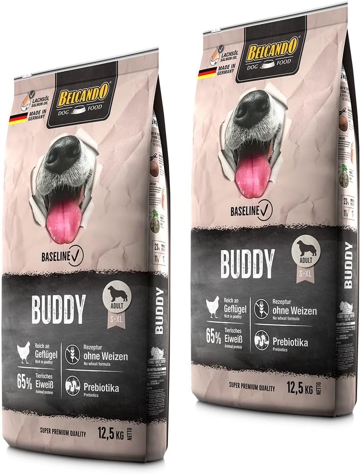 Belcando Baseline Buddy 2 x 12,5 kg Trockenfutter für Hunde | Für ausgewachsene Hunde mit normaler A
