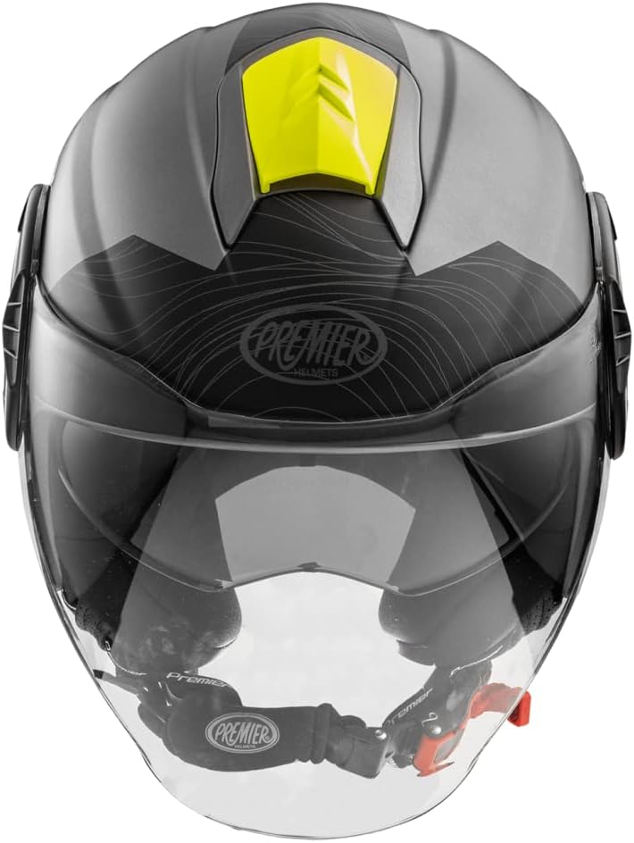 Premier Unisex-Adult Cool Evo Helm L Schwarz, Hellgrau Und Gelb, L Schwarz, Hellgrau Und Gelb