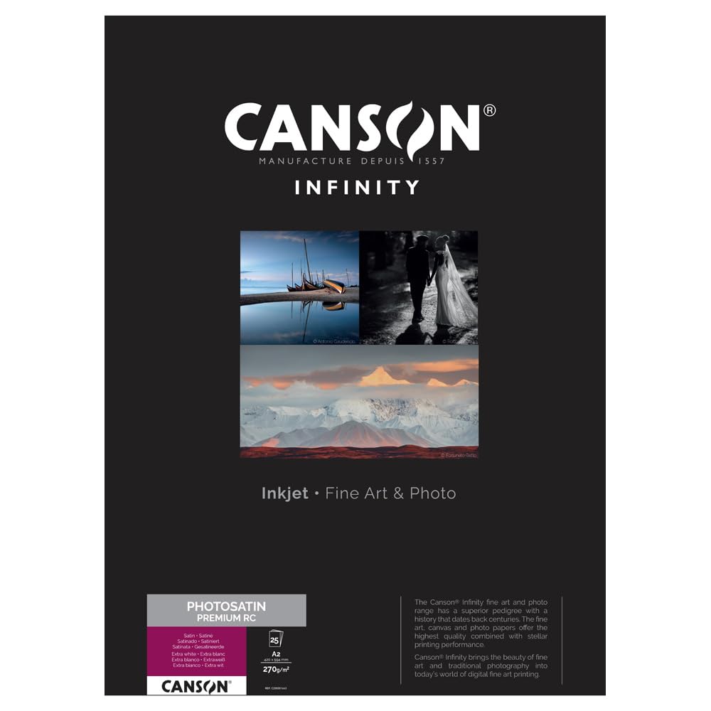 Canson 200001663 PhotoSatin Premium RC Box, A2 A2 42x59,4 cm, A2 42x59,4 cm