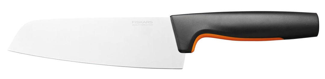 Fiskars Santoku Kochmesser, Functional Form, Gesamtlänge: 29 cm, Japanischer Edelstahl/Kunststoff, 1