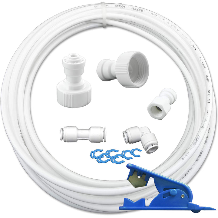FILTROTECH 10m Wasserzulaufleitung Anschluss-Set für Kühlschrank Wasserfilter Schlauch 1/4"