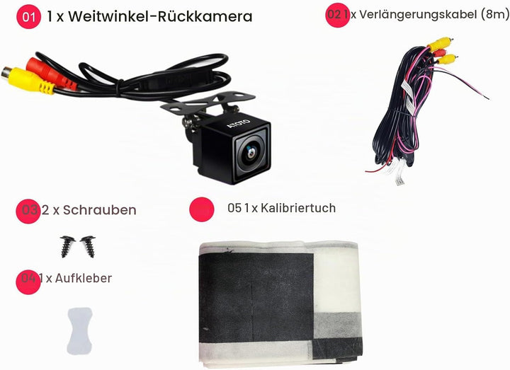 ATOTO AC-HD03LR 720P Rückfahrkameras (180 ° Weitwinkel), nur für ATOTO S8-Modelle(S8 PN/UN/MS Entfäl