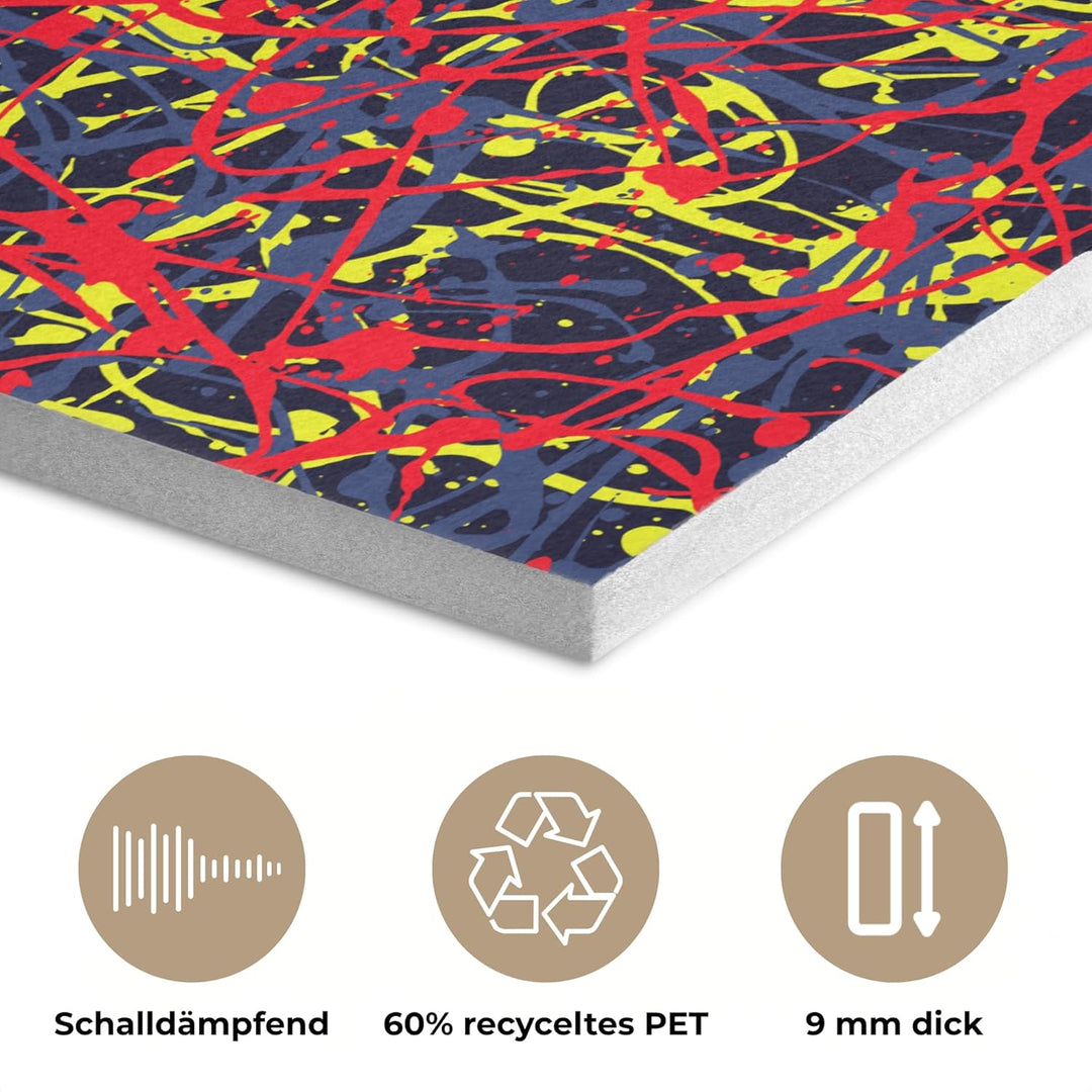 MuchoWow© Filz Bilder Akustikpaneele 100x70 cm Wohnzimmer Deko Modern Wandbild Schallabsorption Bild