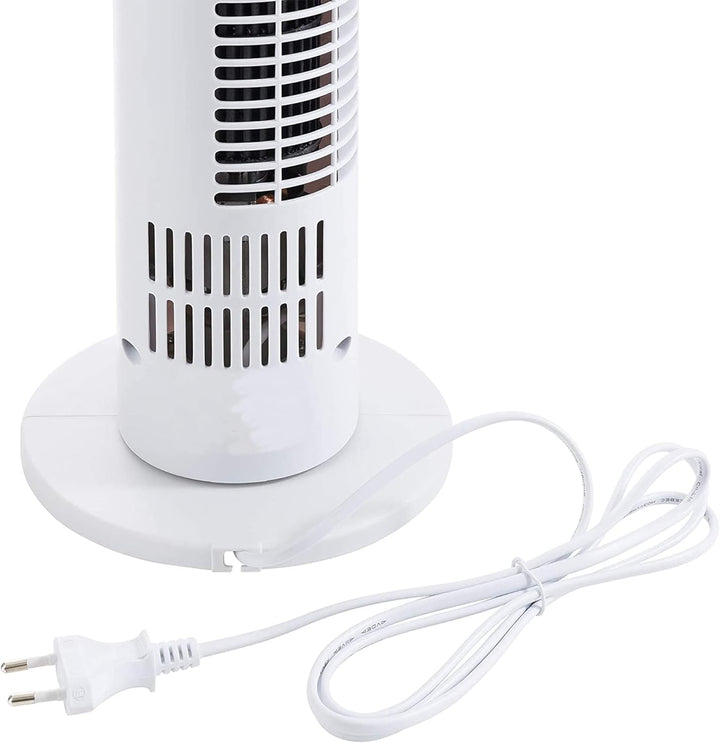 HOMCOM Turmventilator leise mit Fernbedienung, 78,5 cm Standventilator Ventilator mit 70° Oszillatio