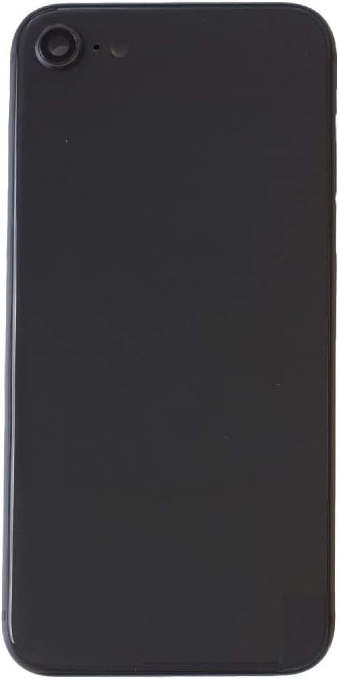 Smartex® Backcover aus Glas + Rahmen kompatibel mit iPhone 8 | Rückseite Cover + Frame (Sapce Grau)