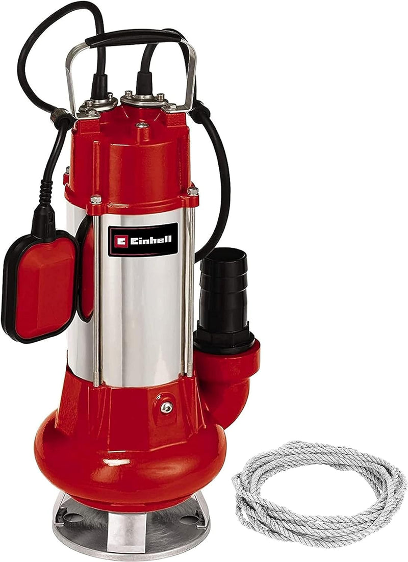 Einhell Schmutzwasserpumpe GC-DP 1340 G (1300W, Ø40mm Fremdkörper, 23.000L/h Förderleistung, Schwimm