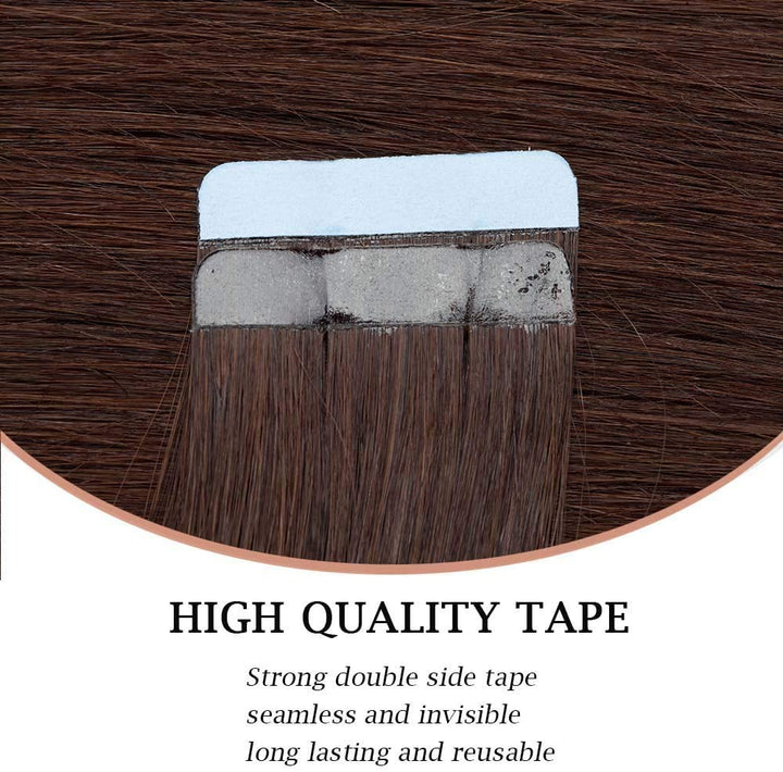 SEGO Tape Extensions Echthaar 20 Tressen/30 g Klebeband Band in Haarverlängerung Kleber Haarteile Ha