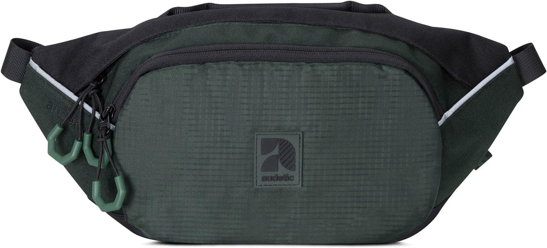 AUDETIC Bauchtasche Damen & Herren Oliv - Drip - Gürteltasche für Sport Outdoor Stadt - Hüfttasche S