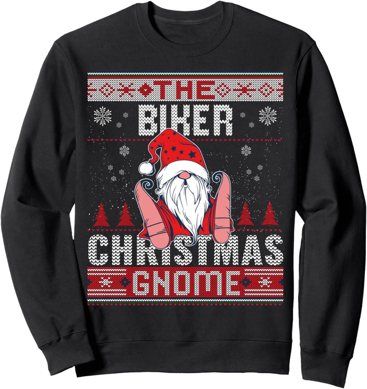 Biker Weihnachtsfeier Outfit Ugly Gnome Sweatshirt