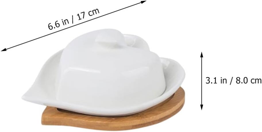 Cabilock Schreibtischaufsatz Butterdose Porzellan Butterdose Keramik Weiss Butterdose mit Deckel Min