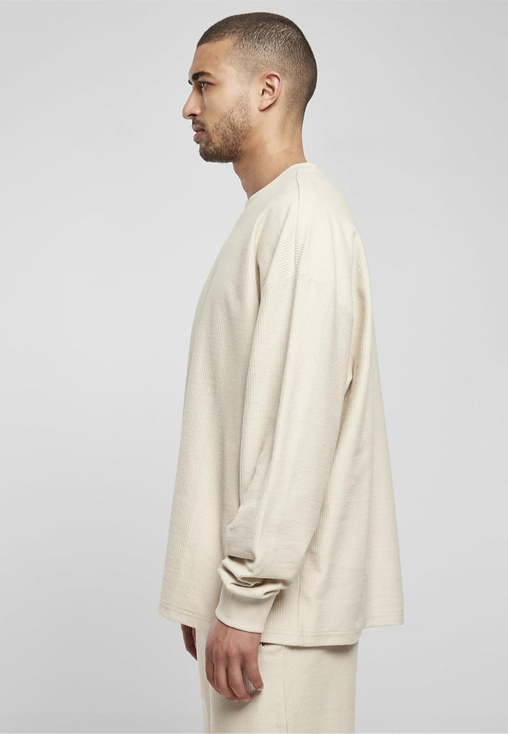 Urban Classics Herren Sweatshirt Rib Terry Boxy Crew, Pullover für Männer in Oversized Optik, in 2 F