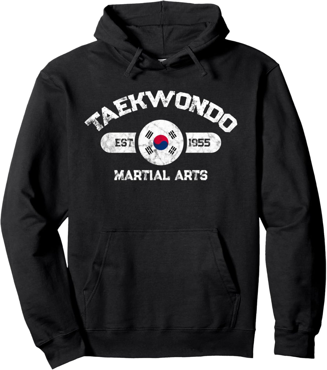 Taekwondo Established 1955 Tae Kwon Do Gift Martial Arts Pullover Hoodie
