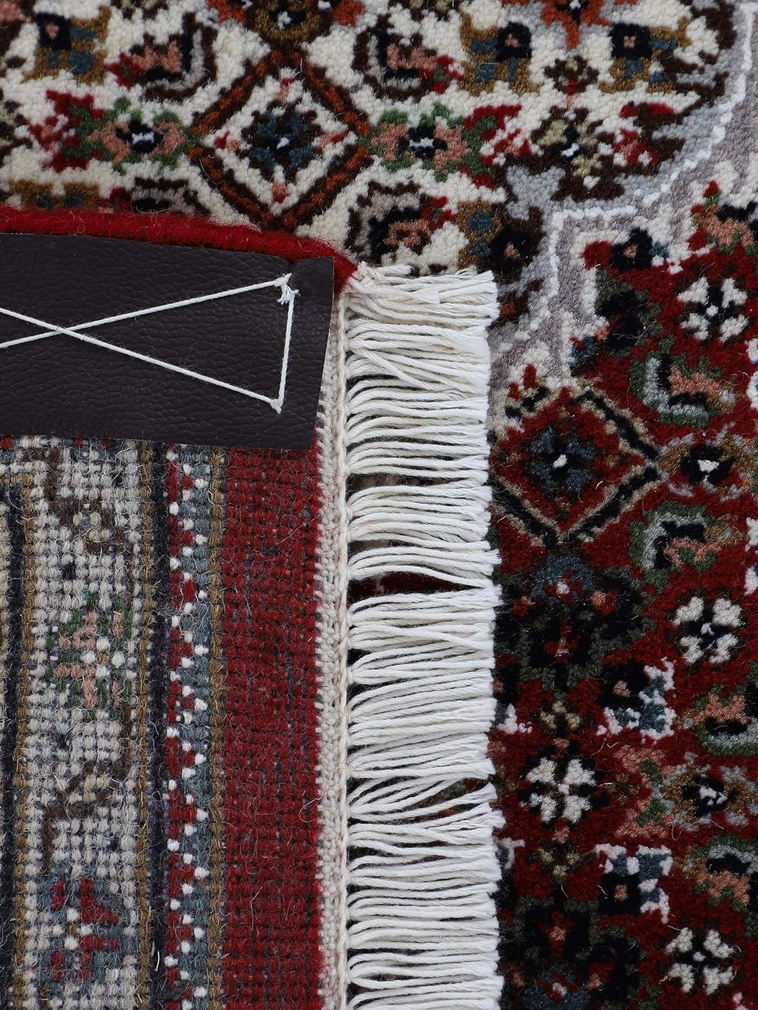 carpetfine Tabriz Mahi Teppich Rot 60x90 cm | Handgeknüpfter Teppich für Wohn- und Schlafzimmer 60x9
