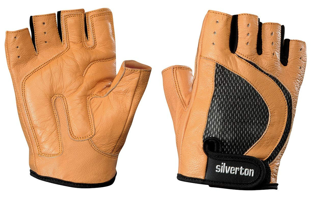 Silverton Classic Leder Fitness Handschuhe, Trainingshandschuhe / Für Damen & Herren / Weiche Polste