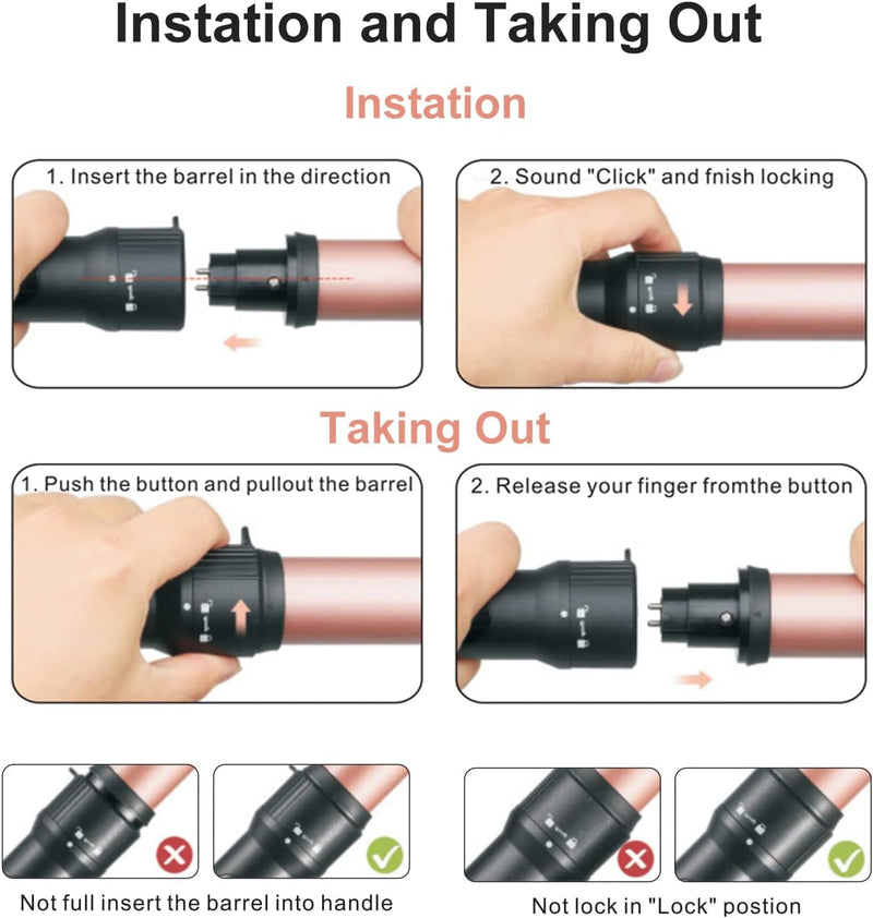 Lockenstab 3 in 1 Lockenwickler Set Welleneisen Multifunktions Austauschbare Keramikbeschichtung Loc