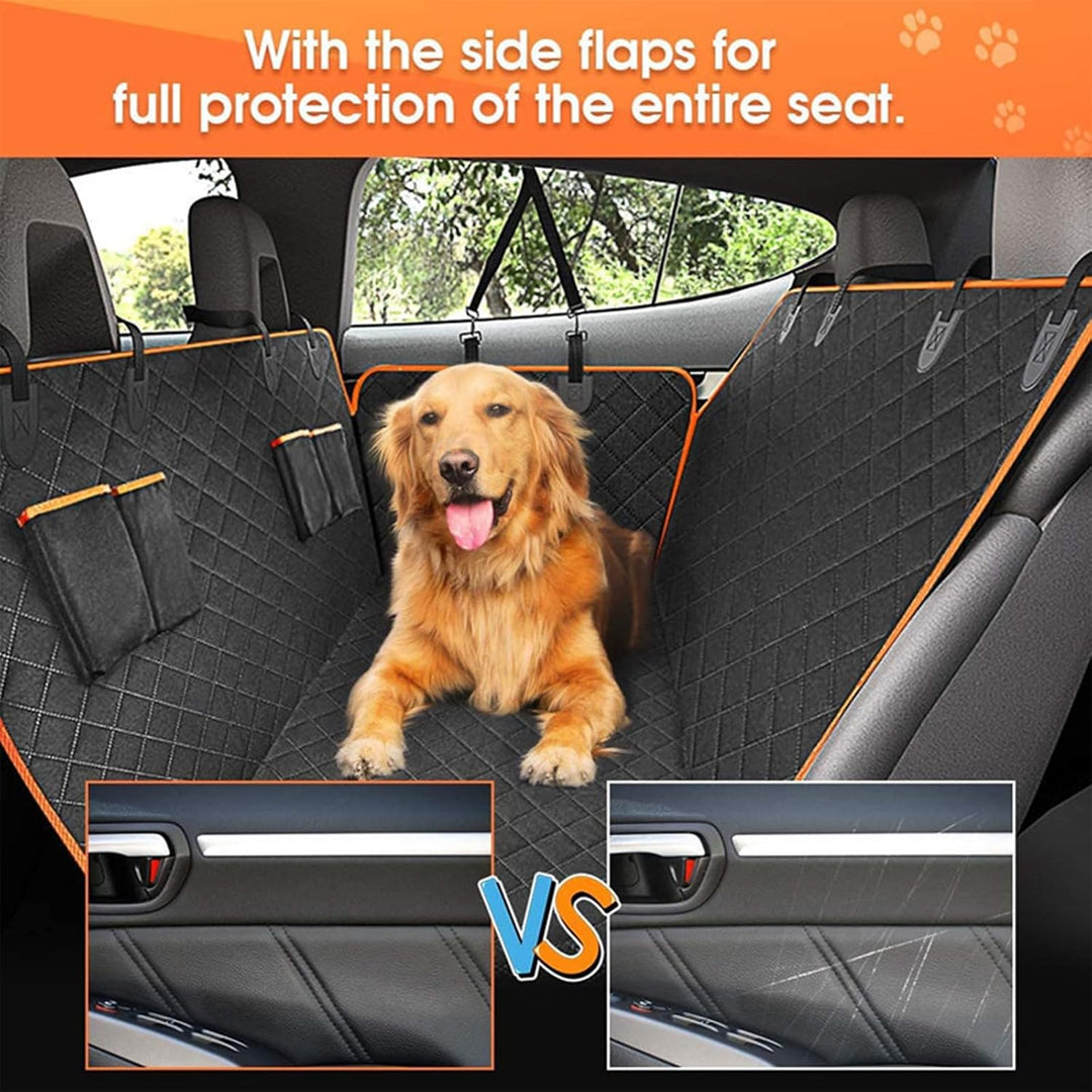 GOMETY Hundedecke Auto Rückbank 145 × 137 cm, Autoschondecke Hund Rücksitz Wasserdicht &amp; Kratzfest,