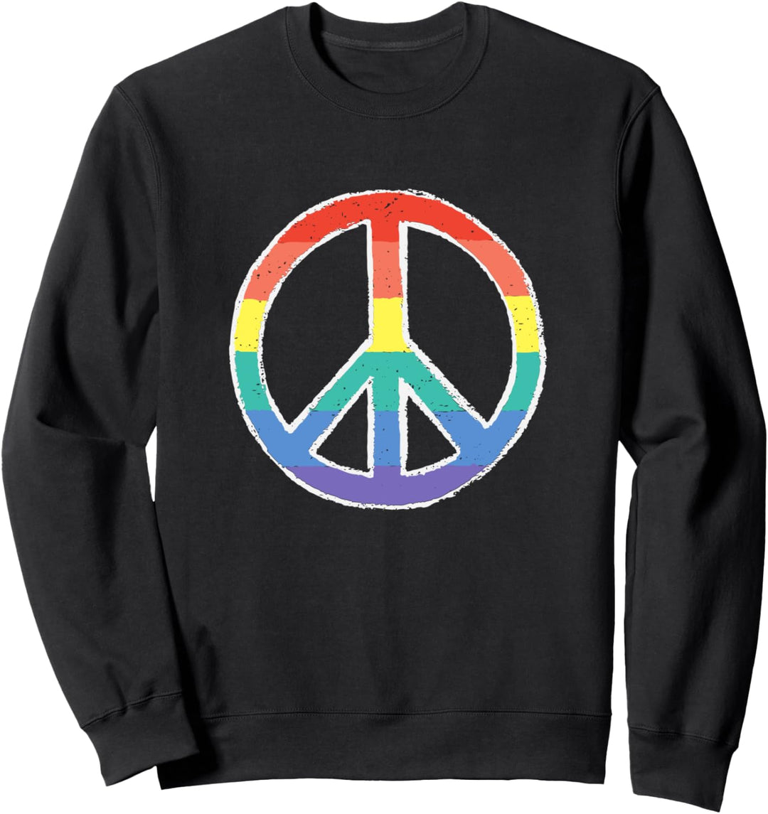 Peace Frieden Regenbogen Zeichen Sweatshirt