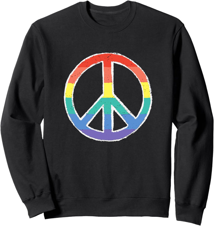 Peace Frieden Regenbogen Zeichen Sweatshirt