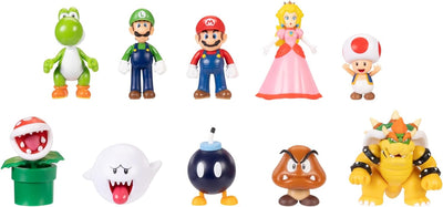 Super Mario Nintendo Figuren 10er Set Freunde und Feinde, 6,5 cm