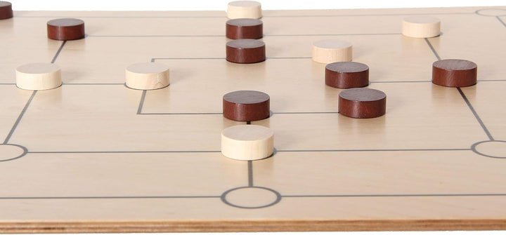 Bartl 107349 Brettspiel Mühle und Dame gross aus Holz XXL Format 50cm x