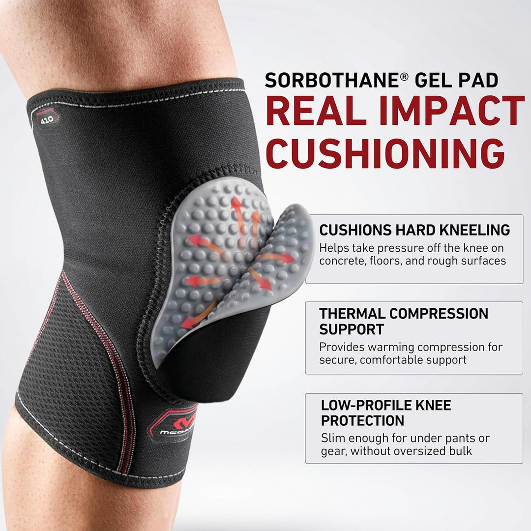 McDavid Genouillère Avec Protection Sorbothane Noir