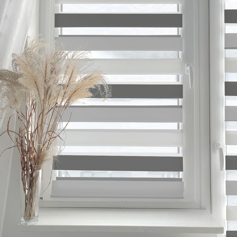Home-Vision® DuoRollo Klemmfix, Doppelrollo ohne Bohren mit Klämmträgern, Rollos für Fenster und Tür