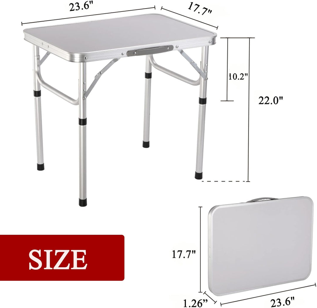 60 cm grosser Klapptisch, tragbar, kleiner Camping-Picknicktisch, Garten, Outdoor, klappbarer Esstis