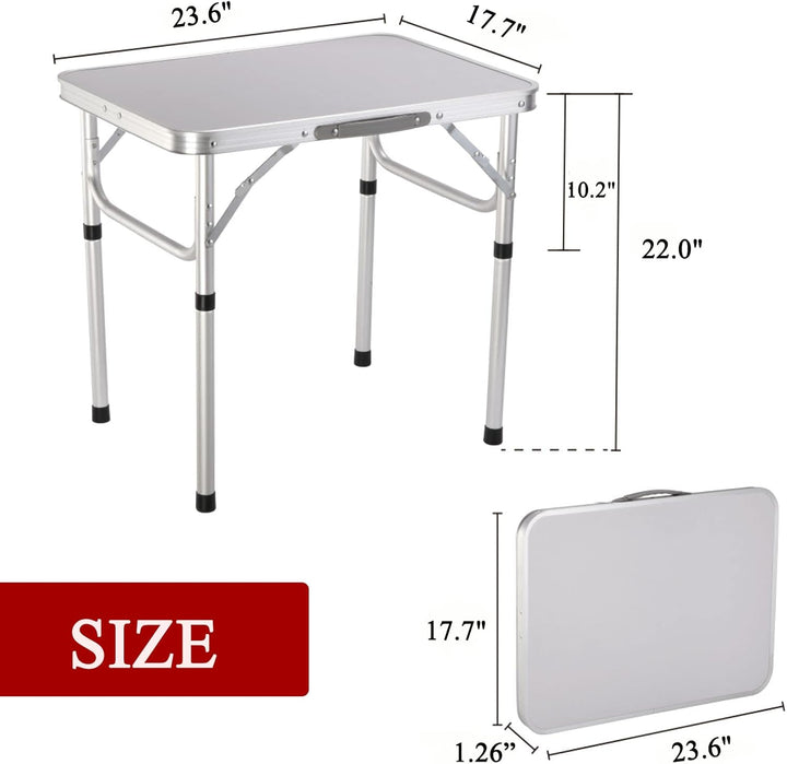 60 cm grosser Klapptisch, tragbar, kleiner Camping-Picknicktisch, Garten, Outdoor, klappbarer Esstis