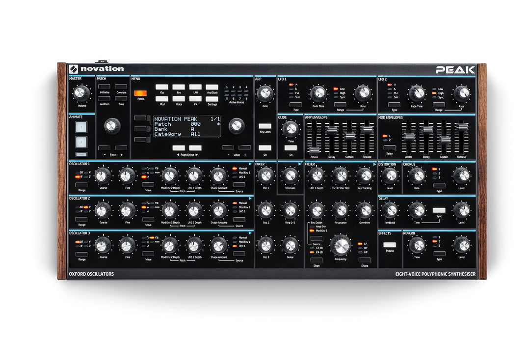 Novation Peak 8-stimmiger polyphonischer Desktop-Synthesizer Synthezizer Synzizer, Synzizer